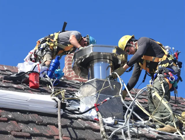 Protective chimney cap installed by South Whittier Chimney Sweep in South Whittier, CA