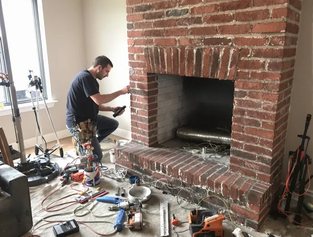 South Whittier Chimney Sweep specialist finalizing chimney liner service in South Whittier, CA