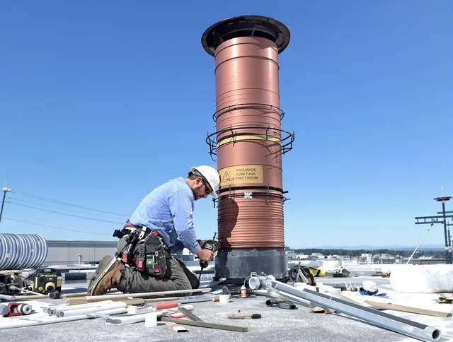 Installed chimney liner by South Whittier Chimney Sweep in South Whittier, CA