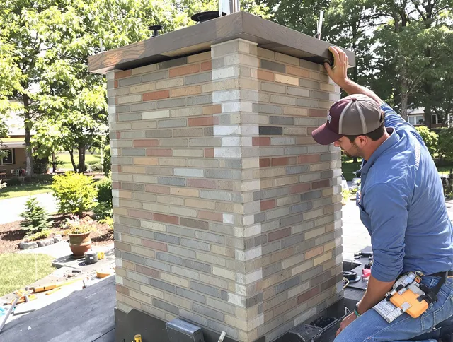South Whittier Chimney Sweep completing a modern chimney remodel in South Whittier, CA