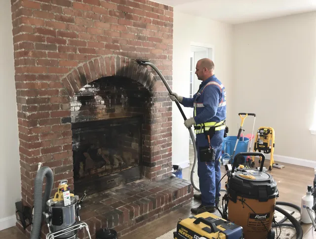 South Whittier Chimney Sweep expert performing detailed chimney sweep in South Whittier, CA