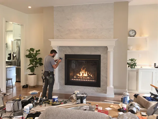 Newly installed fireplace by South Whittier Chimney Sweep in South Whittier, CA