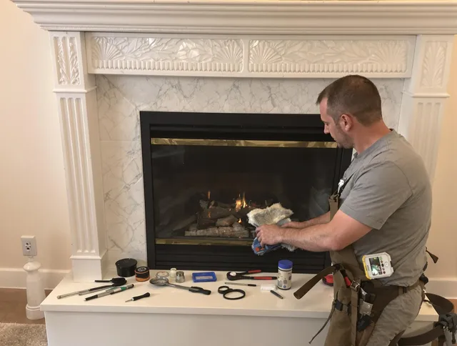 South Whittier Chimney Sweep performing fireplace maintenance in South Whittier, CA